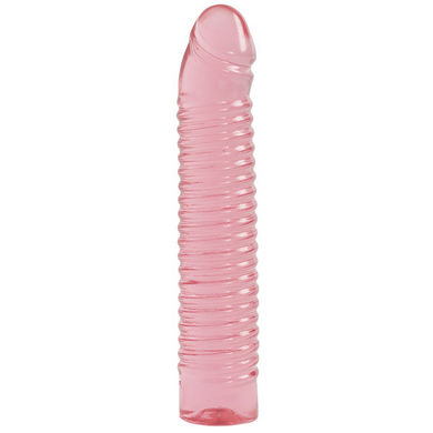 Vivid Ribbed Jellie Cock Sunrise - Pink - Click Image to Close