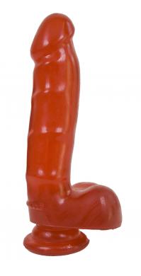 Jelly Cock and Balls W/Suction Cup Red - Click Image to Close