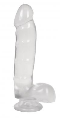 Jelly Cock and Balls W/Suction Cup Diamond - Click Image to Close