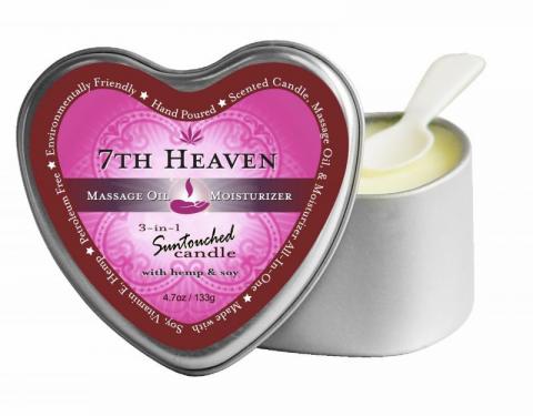 Candle 3N1 Heart 7Th Heaven 4.7Oz - Click Image to Close