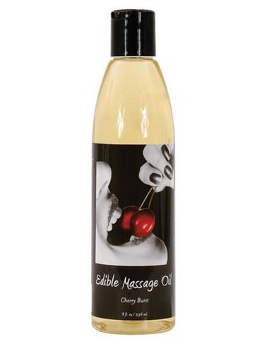 Massage Oil Edible Cherry 8Oz - Click Image to Close
