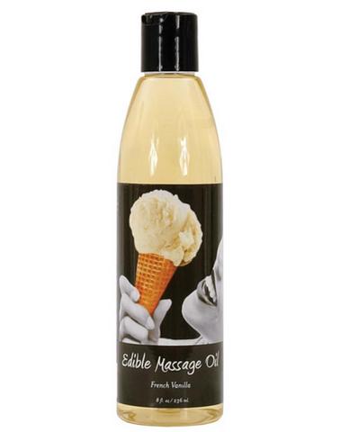 Massage Oil Edible Vanilla 8Oz - Click Image to Close