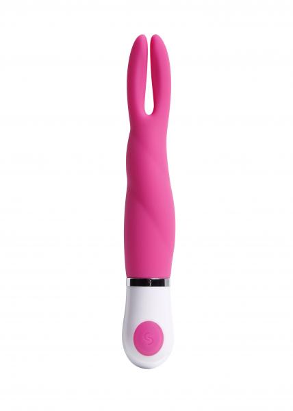Eve's Silicone Lucky Bunny Pink Vibrator - Click Image to Close