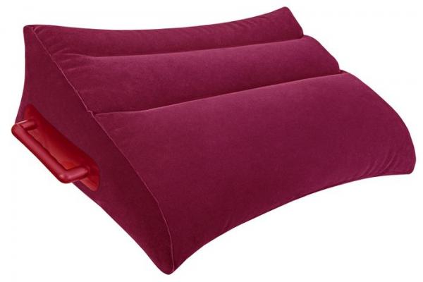 Inflatable Position Pillow Burgundy - Click Image to Close