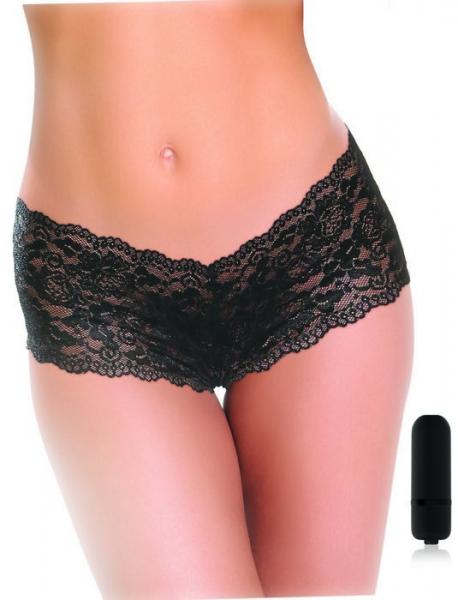 Cheeky Vibrating Panty with Bullet OS Black - Click Image to Close