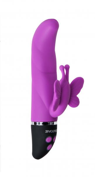 Trio Of Hearts Lust Butterfly Purple Vibrator - Click Image to Close