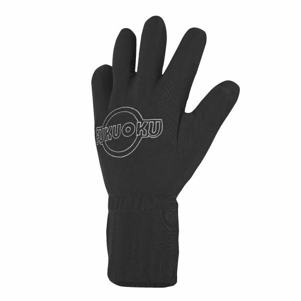 Five Finger Massage Glove Left Hand Medium Black - Click Image to Close
