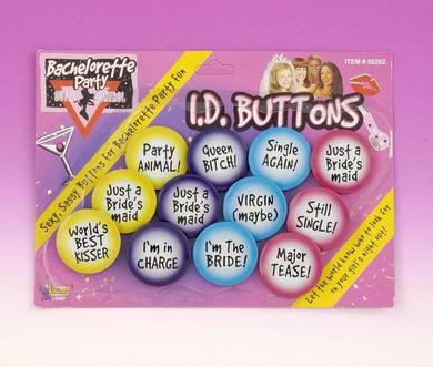 Bachelorette Id Buttons Set - Click Image to Close