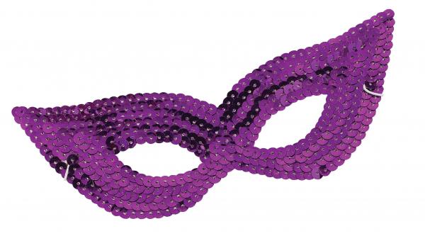 Sequin Eye Mask Purple O/S - Click Image to Close