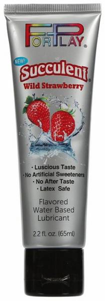 Forplay Succulents Lube Tube Wild Strawberry 2.2oz - Click Image to Close