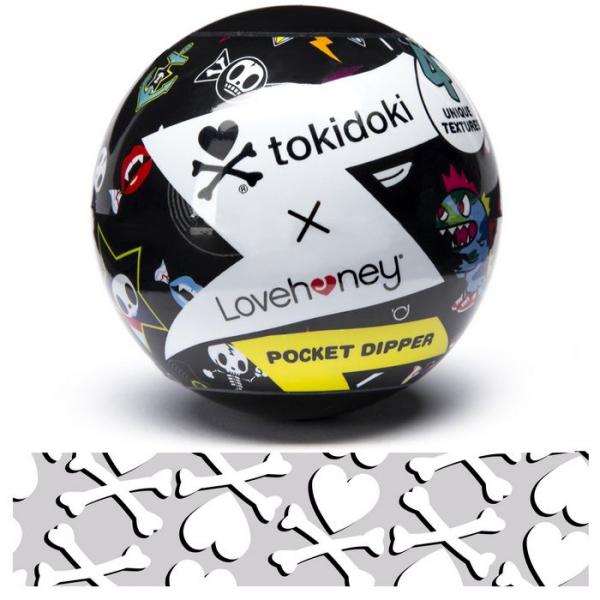 Tokidoki Textured Pleasure Cup Crossbones Clear - Click Image to Close