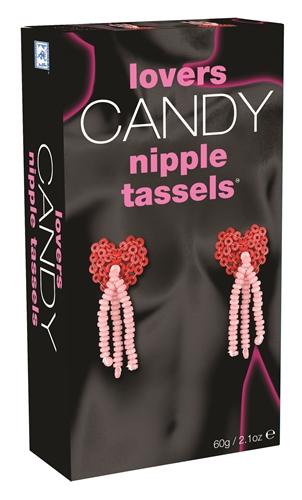 Lovers Candy Nipple Tassels Red Heart - Click Image to Close
