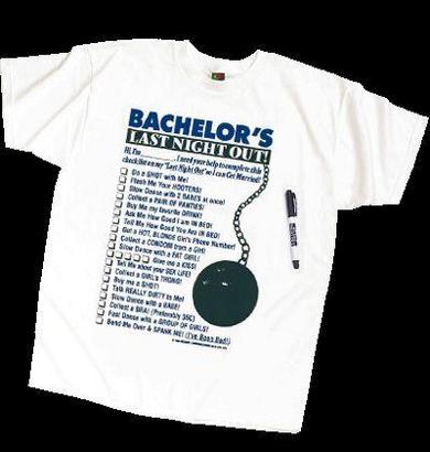 Bachelor T Shirt W/ Pen - Click Image to Close