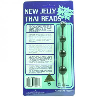Jelly Thai Beads Black - Click Image to Close