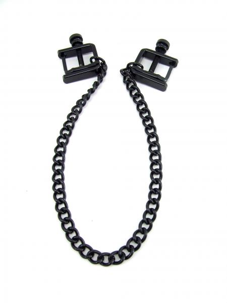 H2H Nipple Clamp Press with Chain Black
