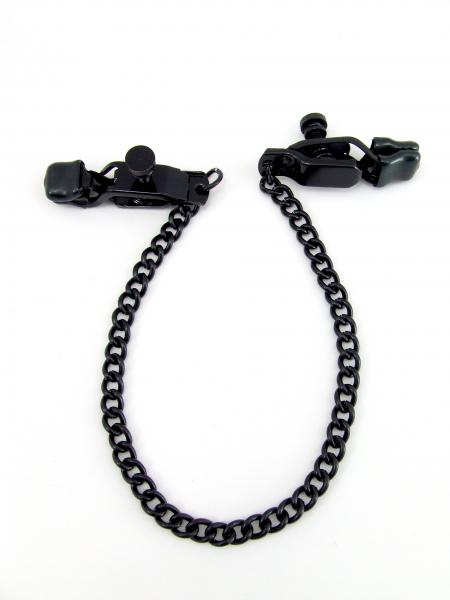 Nipple Clamps Criss Cross Chain Black - Click Image to Close