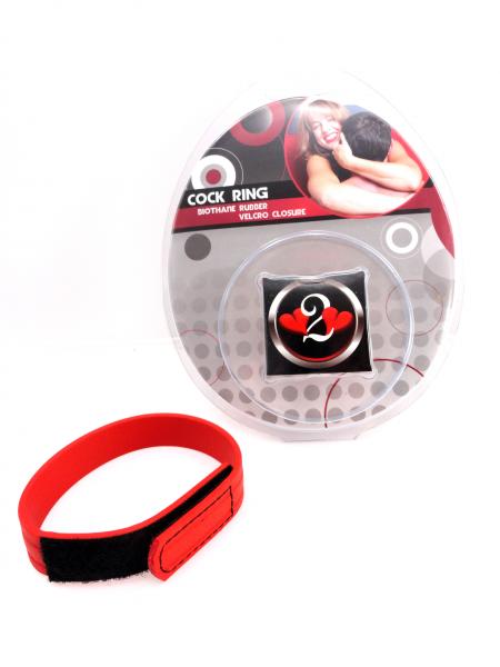 C Ring Biothane Velcro Red - Click Image to Close
