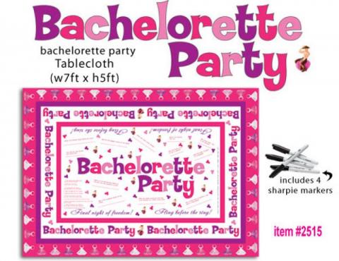 Bachelorette Party Tablecloth Trivia - Click Image to Close