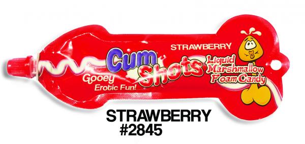 Cum Shots Marshmallow Foam Candy Strawberry - Click Image to Close
