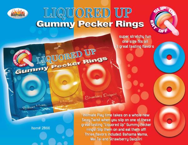Liquored Up Pecker Gummy Rings 3 Pack