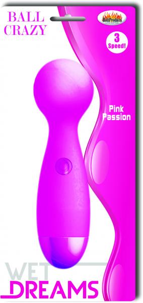 Ball Crazy Pink Passion Vibrator - Click Image to Close