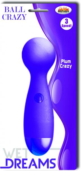 Ball Crazy Plum Purple Vibrator - Click Image to Close