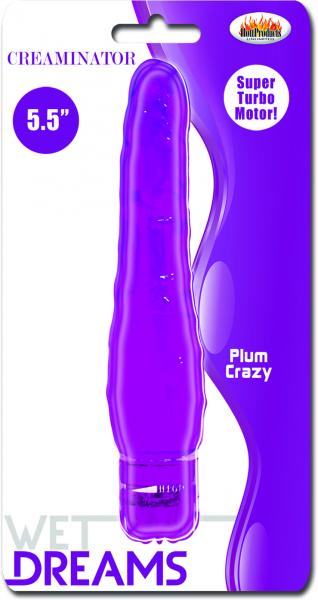 Creaminator Purple Realistic Vibrator - Click Image to Close