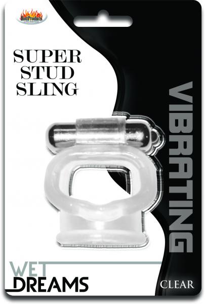 Wet Dreams Super Stud Sling Clear - Click Image to Close