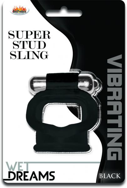 Super Stud Sling Black Vibrating Ring