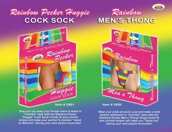 Rainbow Men's Thong One Size - Click Image to Close