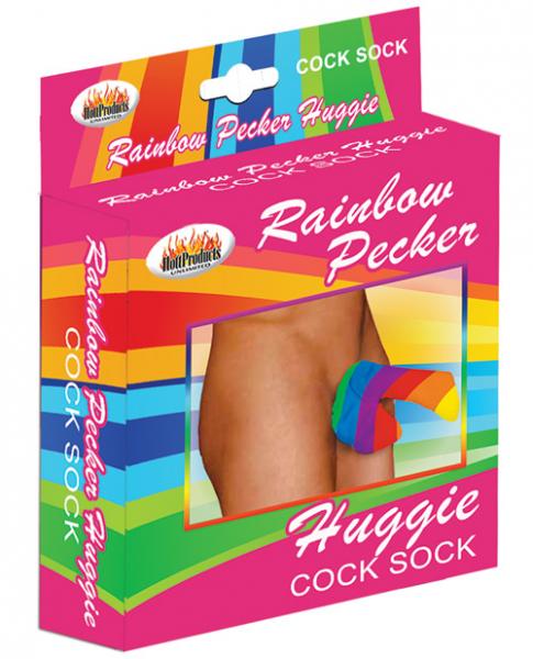 Rainbow Huggie Men's Cock Sock - Click Image to Close