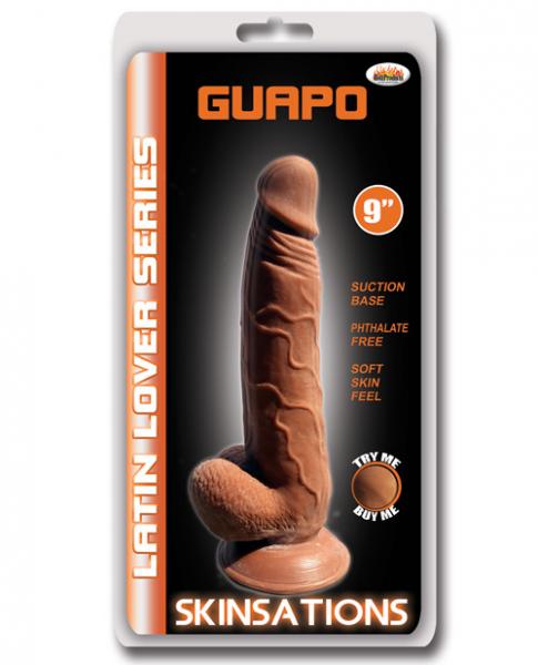 Lover Guapo 9 Inches Brown Dildo - Click Image to Close