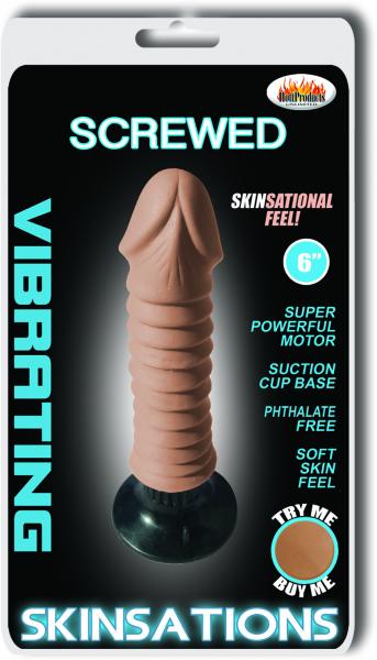 Skinsations Screwed 6 inches Dildo Vibrating - Click Image to Close