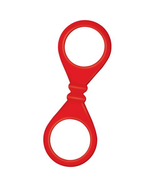 S Cuffs Silicone Red - Click Image to Close