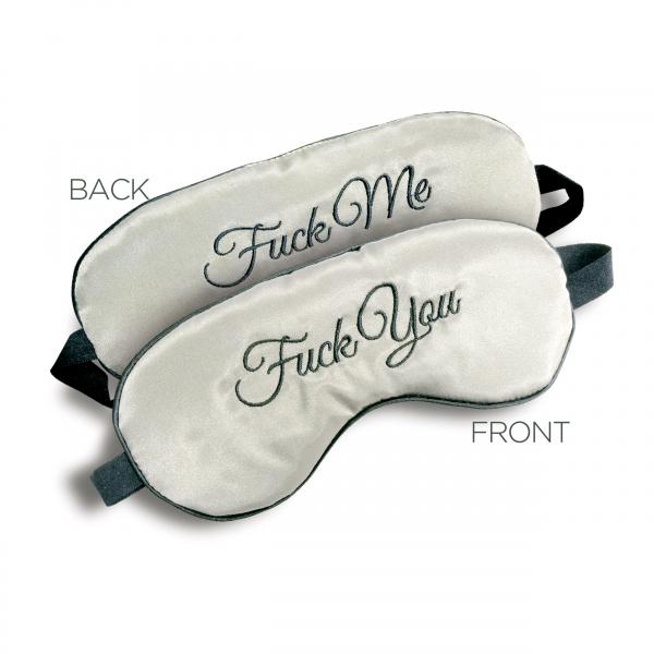 F-ck Me / F-ck You Mask Blindfold Gray - Click Image to Close