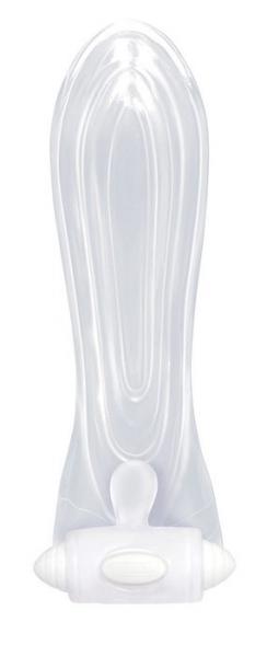 The Nines Vibrating Sextenders Contoured Sleeve Clear - Click Image to Close