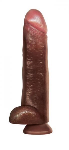 Blackout 12.75 inches Realistic Cock Dildo Brown - Click Image to Close