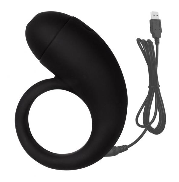 Falcon Intensifier Rechargeable Cock Ring Black