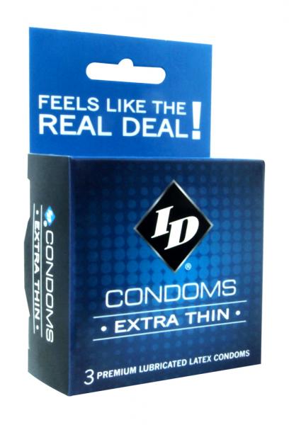 ID Extra Thin Condom 3 Pack Latex Condoms - Click Image to Close