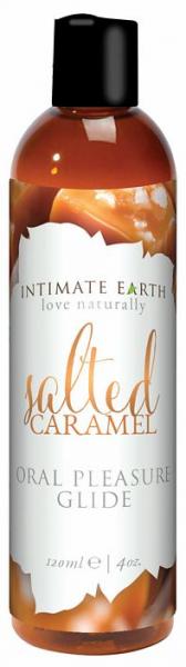 Intimate Earth Flavored Glide Salted Caramel 4oz - Click Image to Close