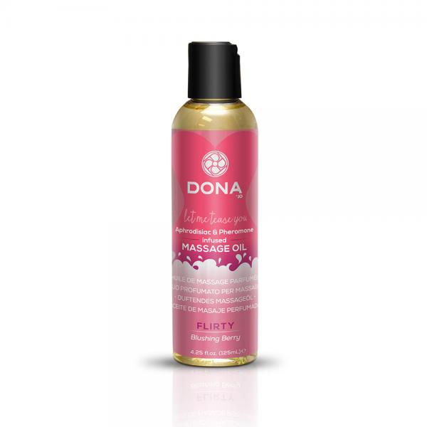 Dona Massage Oil Flirty Blushing Berry 4.25oz - Click Image to Close