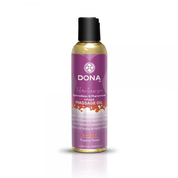 Dona Massage Oil Sassy Tropical Tease 4.25oz - Click Image to Close
