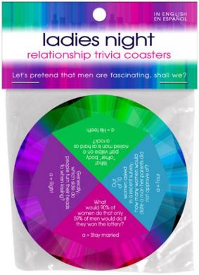 Ladiies Night Relationship Trivia Coasters - Click Image to Close