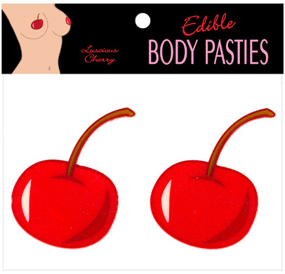 Edible Body Pasties Cherry - Click Image to Close