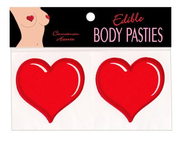 Edible Body Pasties Cinnamon Hearts - Click Image to Close
