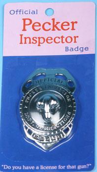 Pecker Inspector Badge - Click Image to Close