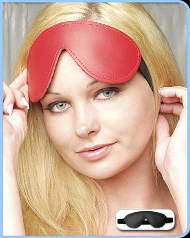 Leather Blindfold Black Padded - Click Image to Close