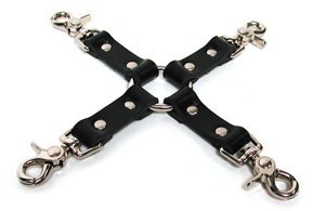 Hog Tie Leather Black - Click Image to Close
