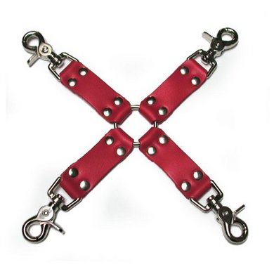 Hog Tie Leather Red - Click Image to Close