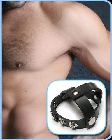 Ball Splitting Cock Harness Leather - Click Image to Close